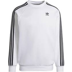 adidas Adicolor Classics 3-Stripes Crew Sweatshirt - White