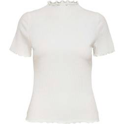 Only Emma S/S Highneck Top - Beige