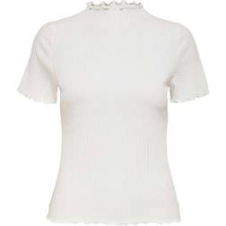 Only Onlemma S/S Highneck Top - Valkoinen