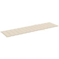 vidaXL Lettino Crema 200x50x3 cm Tessuto Oxford Cuscino per sedia Beige (200x50cm)