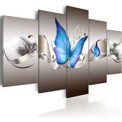 Arkiio Blue Butterflies Framed Art 100x50cm
