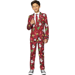 OppoSuits Boys Christmas Red Icons Light Suitmeister