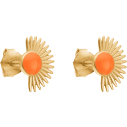 ENAMEL Copenhagen Soleil Studs - Gold/Clementine