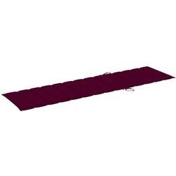 vidaXL Lettino Rosso Vino 200x50x3 cm In Tessuto Oxford Cuscino per sedia Rosso (200x50cm)