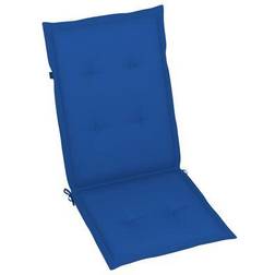 vidaXL Coussins de Jardin À Dossier Haut Lot de 4 Bleu Coussin de chaise Bleu (120x50cm)