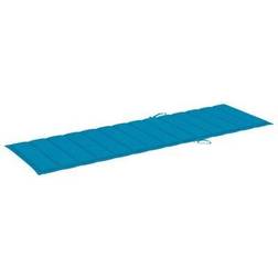 vidaXL Lettino Blu 200x70x3 cm In Tessuto Oxford Cuscino per sedia Blu (200x70cm)