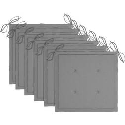 vidaXL Tuinstoelkussens 6 st 40x40x3 cm Oxford Stof Grijs
