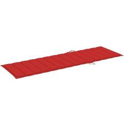 vidaXL Lettino Rosso 200x70x3 cm Tessuto Oxford Cuscino per sedia Rosso (200x70cm)