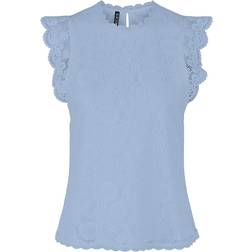 Pieces Pcolline SL Lace Top - Sininen