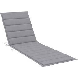 vidaXL Sun Lounger Cushion Gray Fabric 200x60x3 Coussin de chaise Gris (200x60cm)