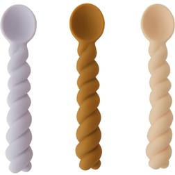 OYOY Mellow Spoon 3-pack Lavender/Vanilla/Light Rubber