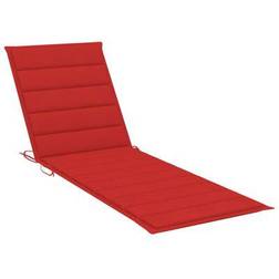 vidaXL Sun Lounger Cushion Red 78.7' x 23.6' 1.2' Fabric Cojín de silla Rojo (200x60cm)