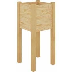 vidaXL Jardinera De Madera Maciza De Pino 31x31x70 cm - Marrón 31x31x70cm