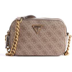 Guess Noelle 4G Logo Mini Crossbody Bag - Multi Beige