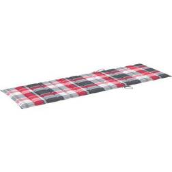 vidaXL Longue À Carreaux Rouge 200x60x3 cm Red Check Pattern Coussin de chaise Multicolore (200x60cm)