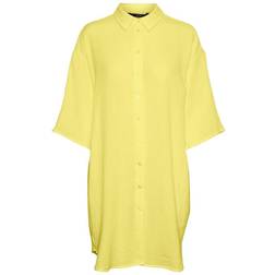 Vero Moda Long Overdimensed Shirt - Orange/Yarrow