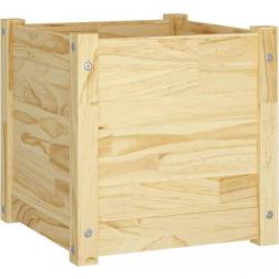 vidaXL Jardinera De Madera Maciza De Pino 40x40x40 cm 40x40x40cm