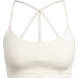 adidas Yoga Studio Light Support 3-Stripes Bra - Wonder White