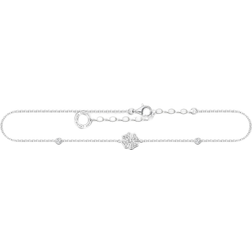 Thomas Sabo Charm Club Cloverleaf Anklet - Silver/Transparent