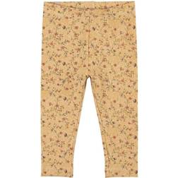 Wheat Jersey Leggings - Clam Flower Vine (4853f-182-3185)