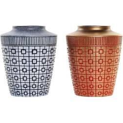 Dkd Home Decor Vase Blå Rød Harpiks Orientalsk (2 pcs) (17 x 17 x 20 cm) Vase