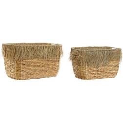 Dkd Home Decor Kurvesæt Brun Frynse (35 x 25 x 24 cm) (2 pcs) (40 x 30 x 26 cm) Kurv