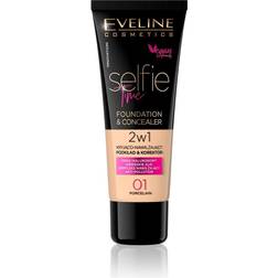 Eveline Cosmetics Selfie Time Foundation & Concealer 01 Porcelain 30 ml
