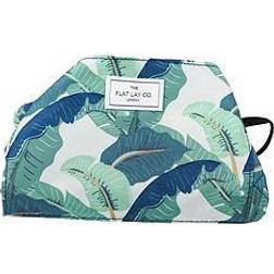 The Flat Lay Co. Xxl Tropical Leaves Open Makeup Bag