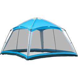 OutSunny 12' x 12' Screen House Room, 8 Person Camping Tent w/ Carry Bag and 4 Mesh Walls for Hiking, Backpacking, and Traveling, Easy Set Up