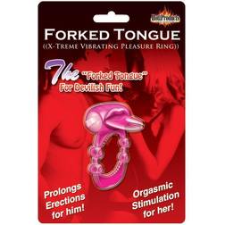 Forked Tongue Vibrating Silicone Cock Ring