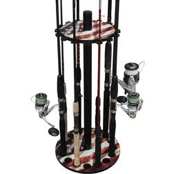 Rush Creek Americana 16 Round Fishing Rod/Pole Storage Floor Rack