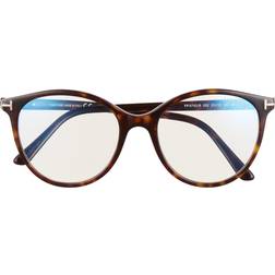 Tom Ford 53MM Round Dark Havana one-size