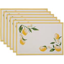 DII Lemon Bliss 6-pack Place Mat Yellow (33.02x48.26cm)