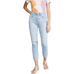 Agolde Riley High Rise Straight Crop Jeans - Shatter