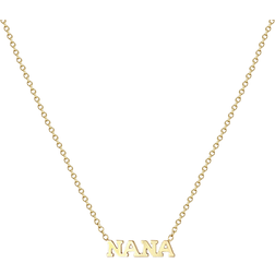 Zoe Chicco Tiny Letters Nana Pendant Necklace - Gold