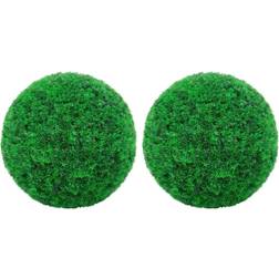 vidaXL 2x Boules de Buis Artificielles Fausse Plante Jardinière Décoration Florale Plante Artificielle Paysage de Jardin Extérieur 45 cm