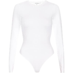 Good American Women's Scuba Crewneck Bodysuit - White