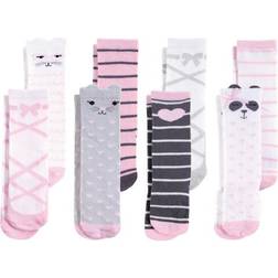 Hudson Knee High Socks 8-Pack - Pink Panda Stripe (10754076)