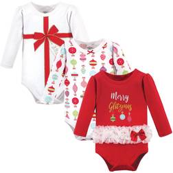 Little Treasure Long Sleeve Bodysuits 3-pack - Glitzmas (11172491)
