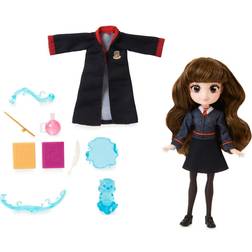 Spin Master Wizarding World Harry Potter, 8-inch Hermione Granger Light-up Patronus Doll with 7 Doll Accessories and Hogwarts Robe, Kids Toys for Ages 5 and up