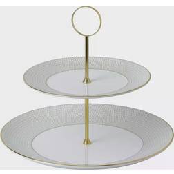 Wedgwood Gio Gold 2 Tier Cake Stand Présentoir à gâteau