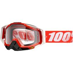 100% Goggles 100% RACECRAFT FIRE RED (Anti-Fog Transparent Glass 10 Skidding) (NEW)