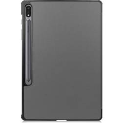 INF samsung Galaxy Tab S7 Plus/FE/Lite Tri-fold Case PU Leather/PC Grey