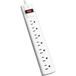 V7 SA0712W-9N6 7-Outlet Surge Protector, 12 Feet cord, 1050 Joules White