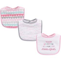 Luvable Friends Drooler Bib 3-pack Girl Arrow