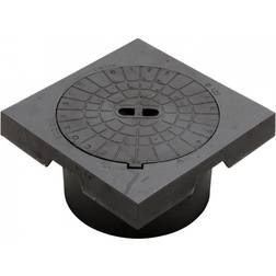 Ulefos firkantet karm med dæksel 385x385mm