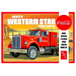 Amt Skill 3 Model Kit White Western Star Semi Truck Tractor "Coca-Cola" 1/25 Scale Model