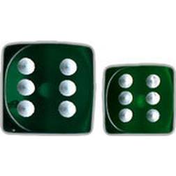 Chessex Dice d6: Translucent Green/White Dice Block Set of 12 Multi