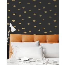 Tempaper Eye See You Removable Wallpaper BLACK/GOLD