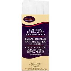 Wrights Dubbelgevouwen Schuinband Extra Breed 12 x 3 meter Wit